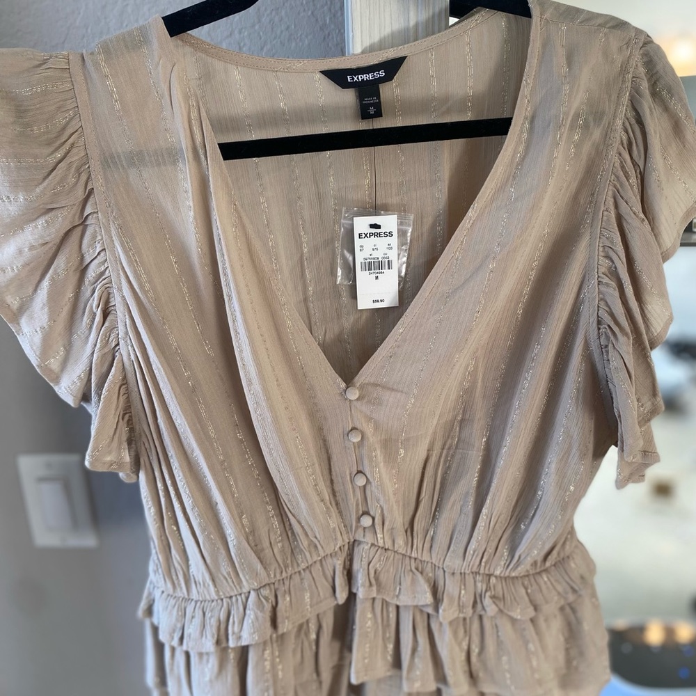 Tan/Brown Blouse